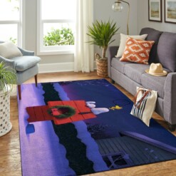 Snoopy Dog And Peanuts Comic Living Room Area Rug