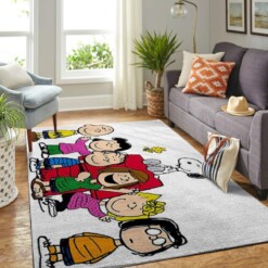 Snoopy Dog And Peanuts Comic Living Room Area Rug