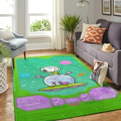 Snoopy Dog And Peanuts Comic Living Room Area Rug