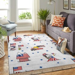 Snoopy Dog And Peanuts Comic Living Room Area Rug