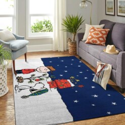 Snoopy Dog And Peanuts Comic Living Room Area Rug