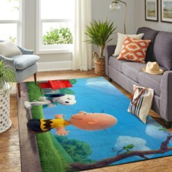 Snoopy Dog And Peanuts Comic Living Room Area Rug