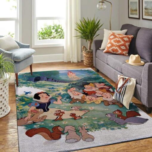 Snow White And Seven Dwarfs Living Room Area Rug