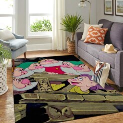 Snow White And Seven Dwarfs Living Room Area Rug