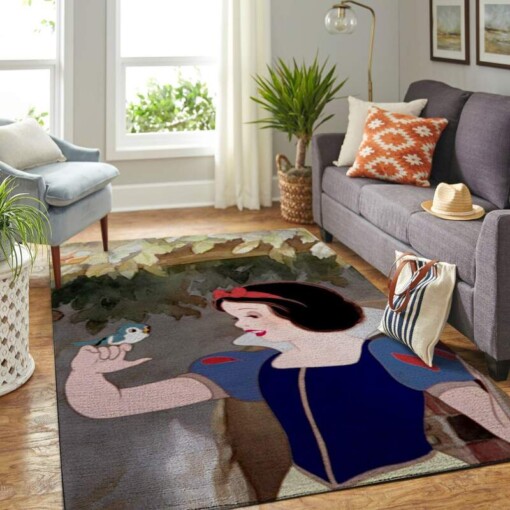Snow White Princess And Seven Dwarfs Living Room Area Rug