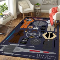 Star War Living Room Area Rug