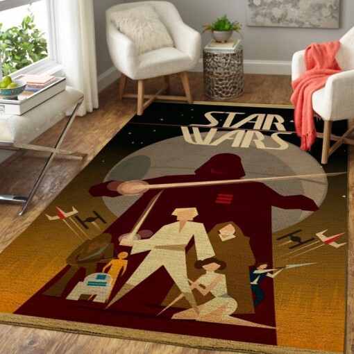 Star War Living Room Area Rug