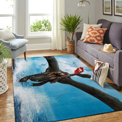 Toothless And Hiccup Living Room Area Rug