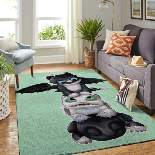 Toothless And Hiccup Living Room Area Rug