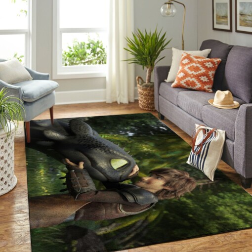 Toothless And Hiccup Living Room Area Rug