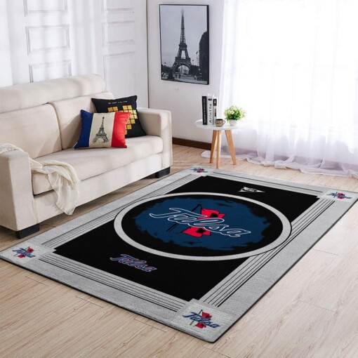 Tulsa Golden Hurricane Living Room Area Rug