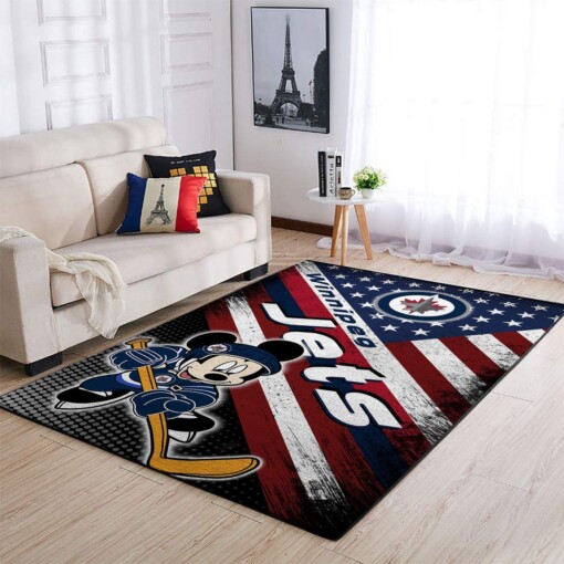 Winnipeg Jets Living Room Area Rug