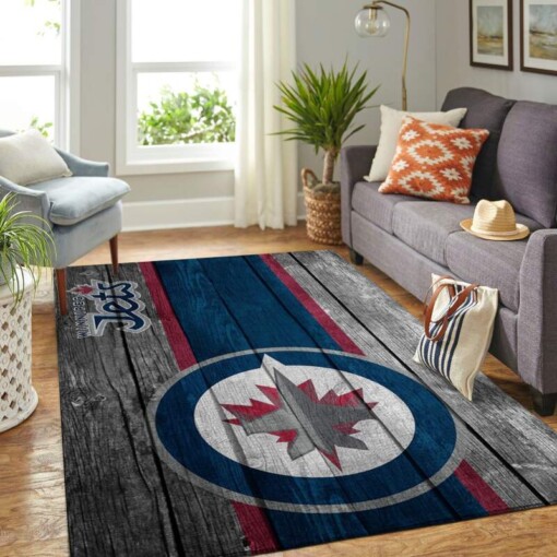Winnipeg Jets Living Room Area Rug