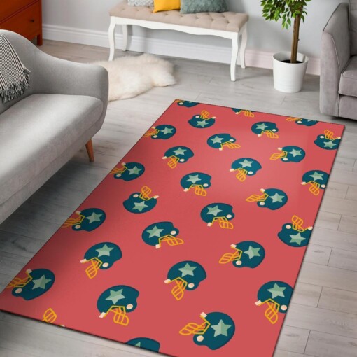 American Football Pattern Print Area Limited Edition Rug