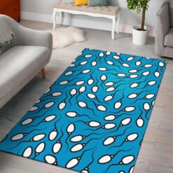 Anatomy Sperm Pattern Print Area Limited Edition Rug