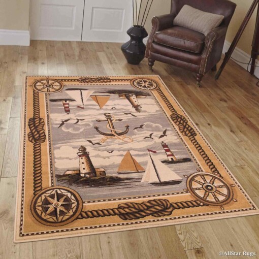 Anchor Sailboat Lighthouse Limited Edition Rug