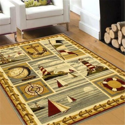 Anchor Sailboat Lighthouse Limited Edition Rug