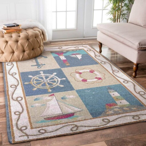 Anchor Sailboat Lighthouse Limited Edition Rug