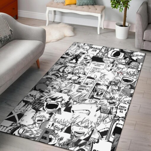 Angry Bakugou Katsuki Area Rug