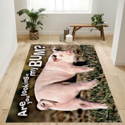 Animals Pig Rug  Custom Size And Printing