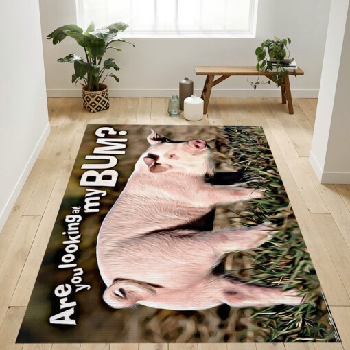 Animals Pig Rug  Custom Size And Printing