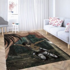 Anime Attack On Titan Eren Jaeger Living Room Modern Carpet Rug