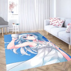 Anime Cute Girl Living Room Modern Carpet Rug