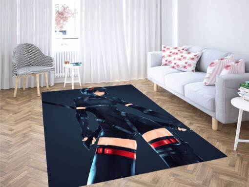 Anime Futuristic Girl Carpet Rug