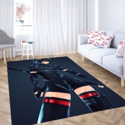 Anime Futuristic Girl Living Room Modern Carpet Rug