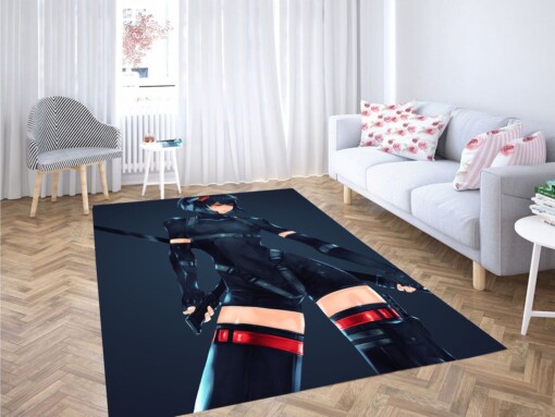 Anime Futuristic Girl Living Room Modern Carpet Rug