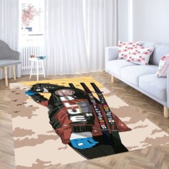 Anime Samurai Wallpaper Living Room Modern Carpet Rug