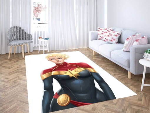 Another Captain Marvel Living Room Modern Carpet Rug
