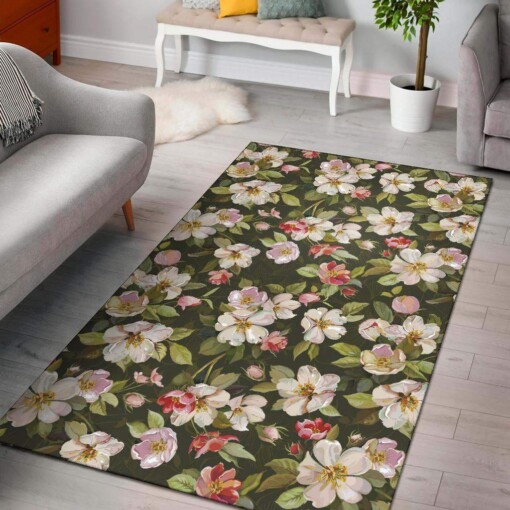 Apple Blossom Pattern Print Design Limited Edition Rug