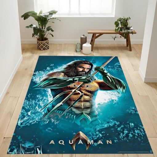 Aquaman Trident Rug  Custom Size And Printing