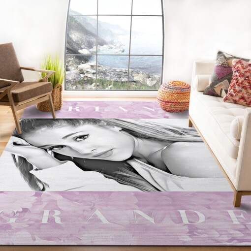 Ariana Grande Floral Rug  Custom Size And Printing