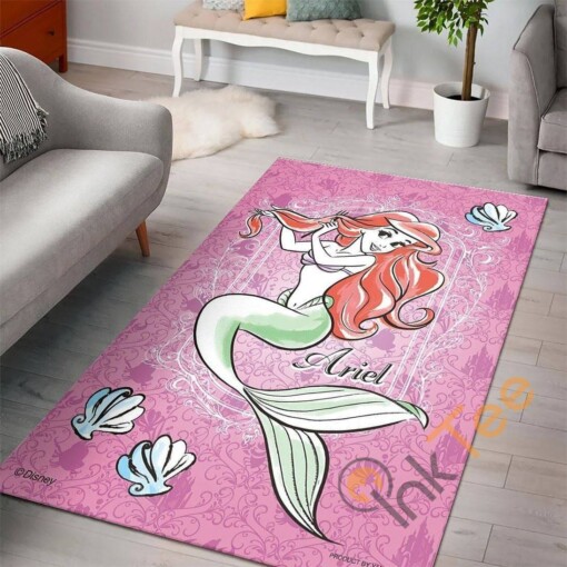 Ariel Disney Princess Characters Movies Coloring World Mickey Lover Rug