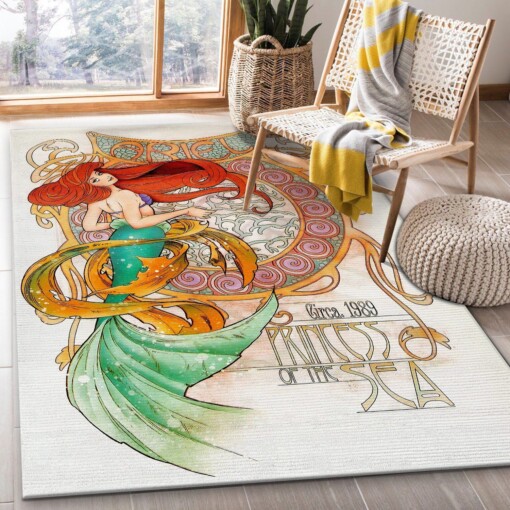 Ariel Disney Rug  Custom Size And Printing