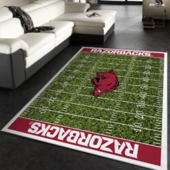 Arkansas Razorbacks NFL Rug  Custom Size And Printing