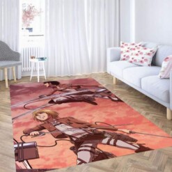 Armin And Eren Attack On Titan Carpet Rug