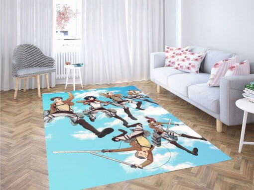 Army Scouting Legion Attack On Titan Living Room Modern Carpet Rug