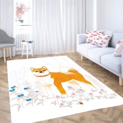 Art Brown Dog Carpet Rug