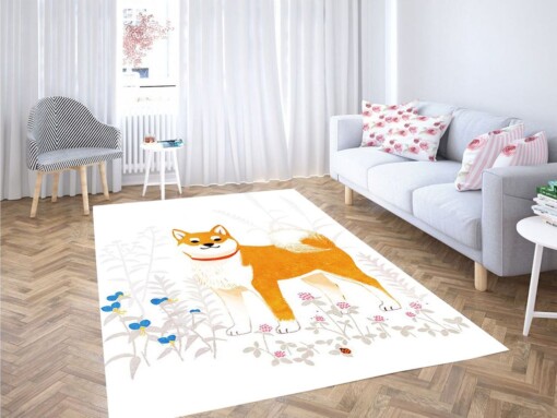 Art Brown Dog Living Room Modern Carpet Rug