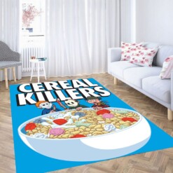 Art Cereal Killer Primitive Skateboard Living Room Modern Carpet Rug