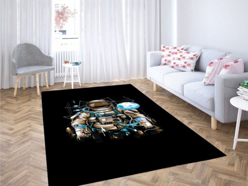 Astronaut Amoled Living Room Modern Carpet Rug