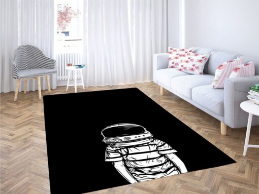 Astronot Black Living Room Modern Carpet Rug
