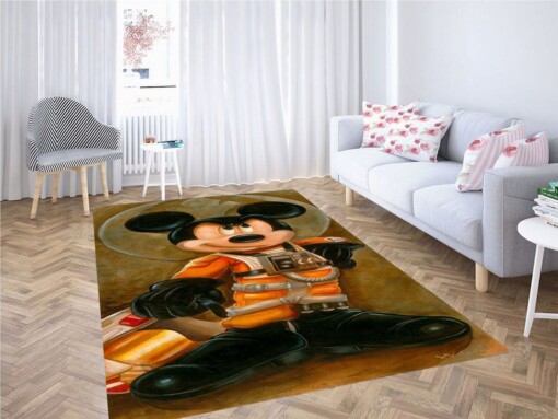 Astronot Mickey Living Room Modern Carpet Rug