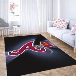 Atlanta Braves Living Room Modern Carpet Rug