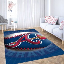 Atlanta Braves Logo Living Room Modern Carpet Rug