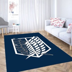 Attack On Titan Logo Living Room Modern Carpet Rug