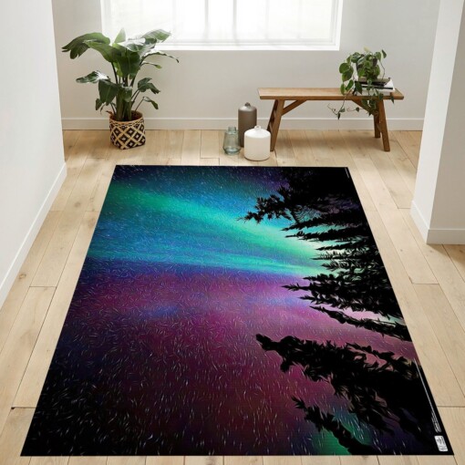 Aurora Borealis Sky Rug  Custom Size And Printing